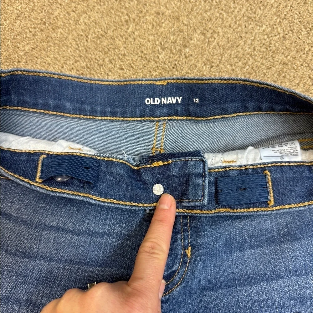 Old Navy: Girls Cuffed Blue Denim Shorts, Size 12
